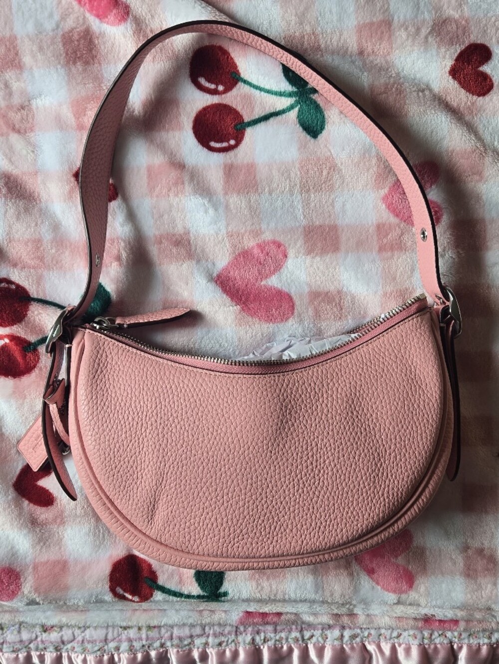 Coach Luna Soft Pebble Leather Shoulder Bag